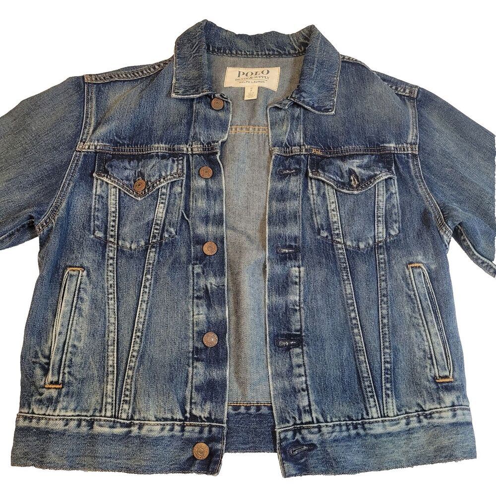 Polo Ralph Lauren Denim & Supply Women's Denim Jean Trucker Jacket Size Small